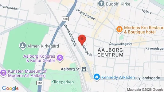 Apartments for rent i Aalborg Center - kort over placeringen