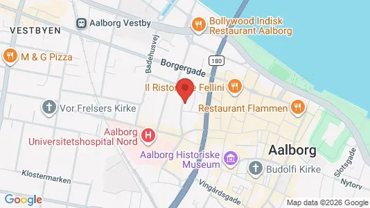 Apartments for rent i Aalborg Center - kort over placeringen
