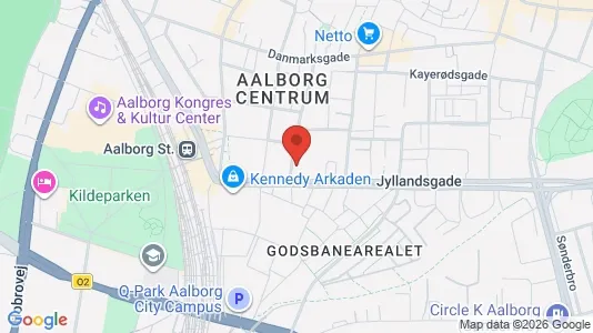 Apartments for rent i Aalborg Center - kort over placeringen