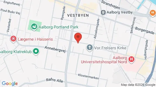 Apartments for rent i Aalborg Center - kort over placeringen