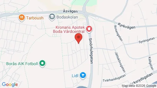 Apartments for rent i Borås - kort over placeringen