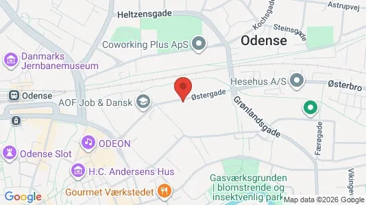 Apartments for rent i Odense C - kort over placeringen