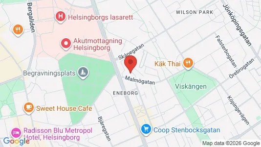 Apartments for rent i Helsingborg - kort over placeringen