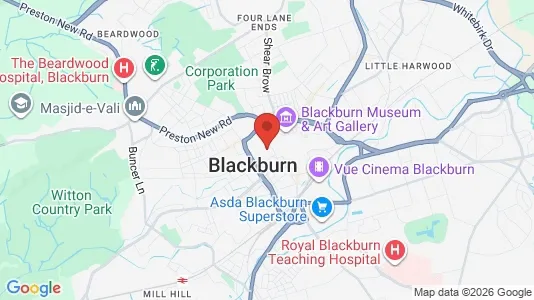 Houses for rent i Blackburn - Lancashire - kort over placeringen