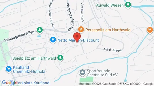 Apartments for rent i Chemnitz - kort over placeringen