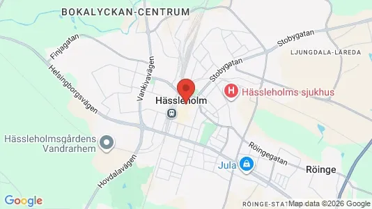 Houses for rent i Hässleholm - kort over placeringen