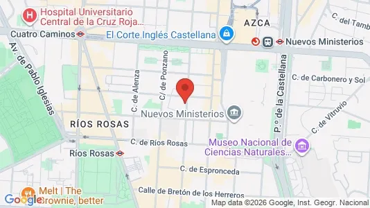Rooms for rent i Madrid Chamberí - kort over placeringen