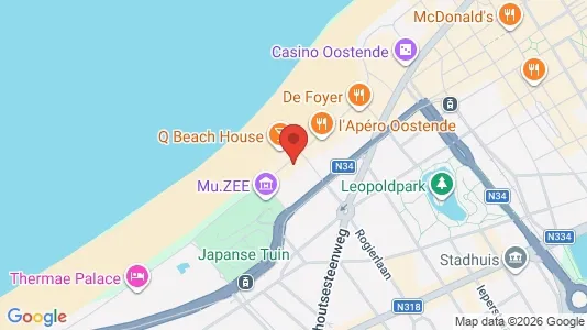 Apartments for rent i Oostende - kort over placeringen