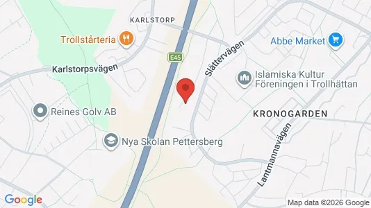 Rooms for rent i Trollhättan - kort over placeringen