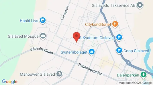 Apartments for rent i Gislaved - kort over placeringen