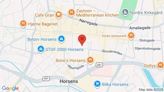 Apartments for rent i Horsens - kort over placeringen