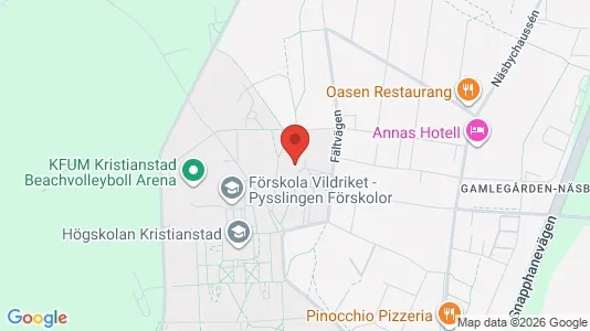 Rooms for rent i Kristianstad - kort over placeringen