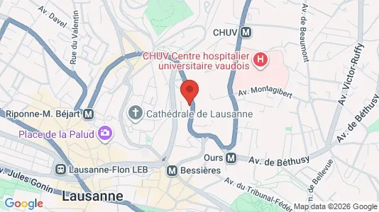 Apartments for rent i Lausanne - kort over placeringen