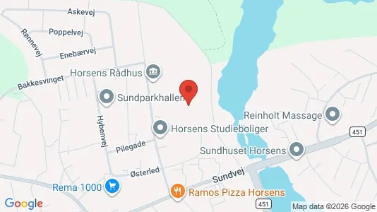 Apartments for rent i Horsens - kort over placeringen