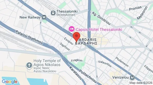 Apartments for rent i Thessaloniki - kort over placeringen
