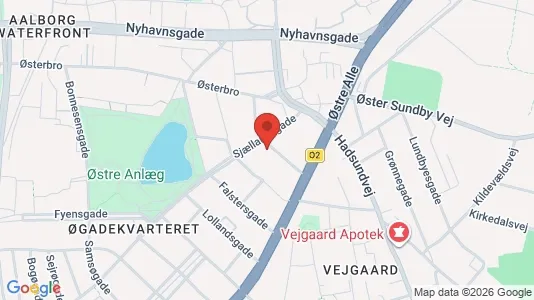 Apartments for rent i Aalborg Center - kort over placeringen