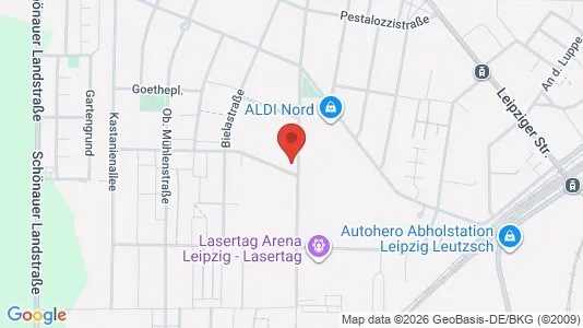 Apartments for rent i Leipzig - kort over placeringen