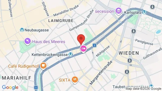 Apartments for rent i Wien Mariahilf - kort over placeringen