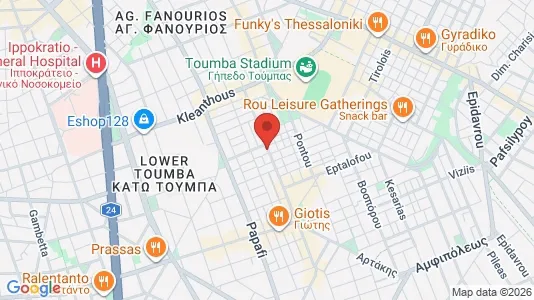 Apartments for rent i Thessaloniki - kort over placeringen