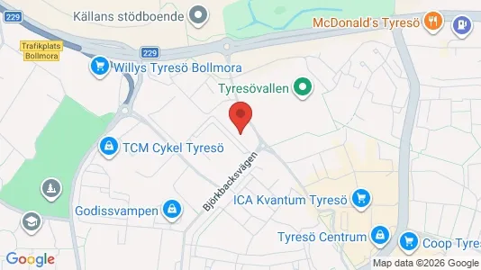 Apartments for rent i Tyresö - kort over placeringen