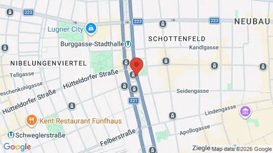 Apartments for rent i Wien Neubau - kort over placeringen