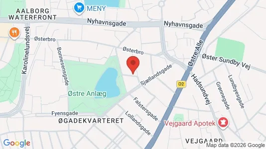 Apartments for rent i Aalborg Center - kort over placeringen