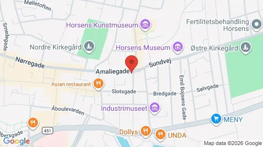 Apartments for rent i Horsens - kort over placeringen