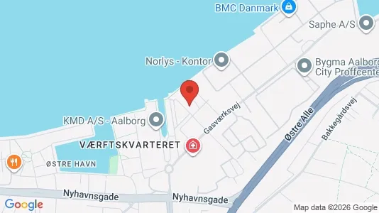 Apartments for rent i Aalborg Center - kort over placeringen