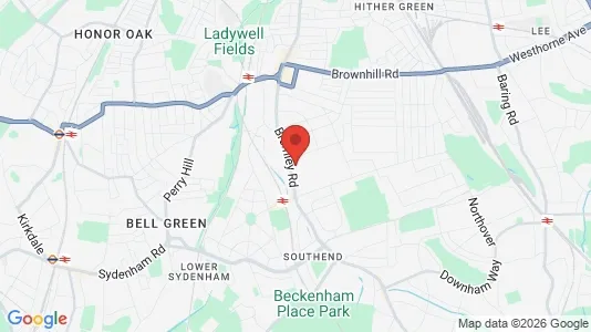 Houses for rent i London SE6 - kort over placeringen