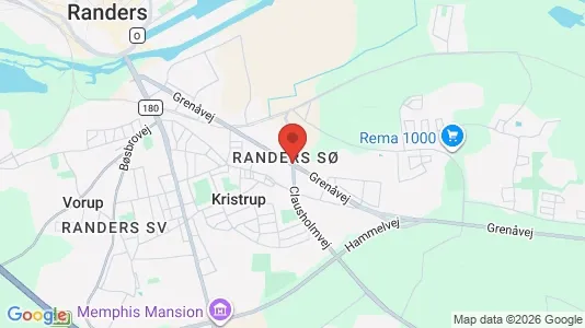 Apartments for rent i Randers SØ - kort over placeringen