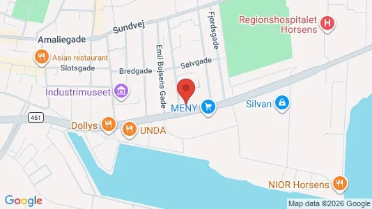 Apartments for rent i Horsens - kort over placeringen