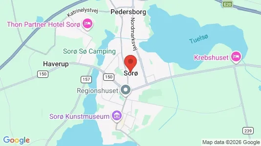 Houses for rent i Sorø - kort over placeringen