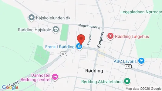 Apartments for rent i Rødding - kort over placeringen