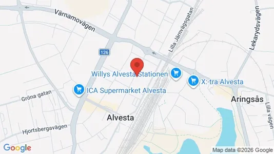 Apartments for rent i Alvesta - kort over placeringen