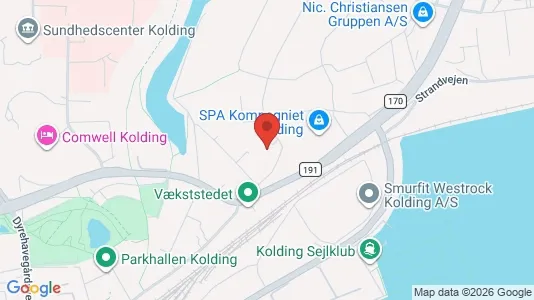 Apartments for rent i Kolding - kort over placeringen