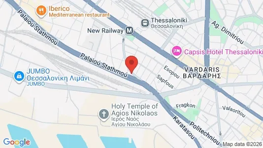 Apartments for rent i Thessaloniki - kort over placeringen