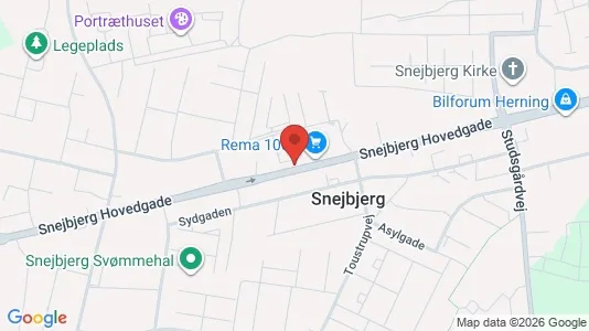 Apartments for rent i Herning - kort over placeringen