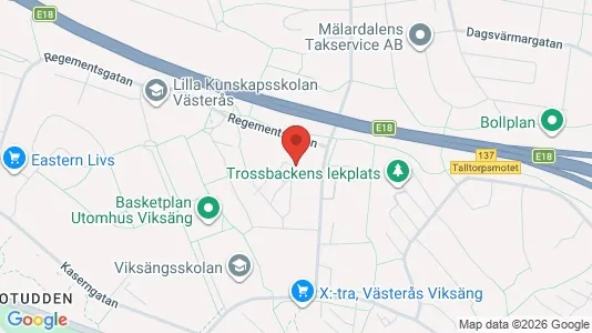 Apartments for rent i Västerås - kort over placeringen