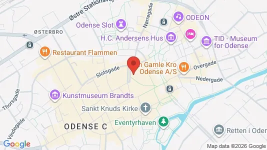 Apartments for rent i Odense C - kort over placeringen