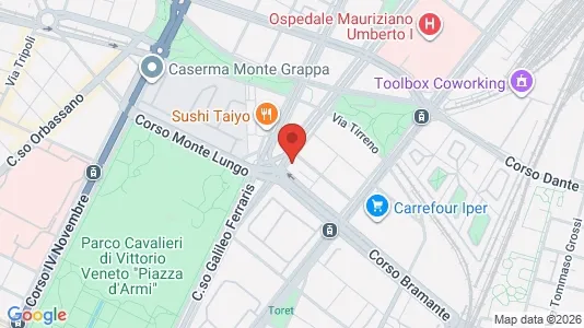 Rooms for rent i Turin - kort over placeringen