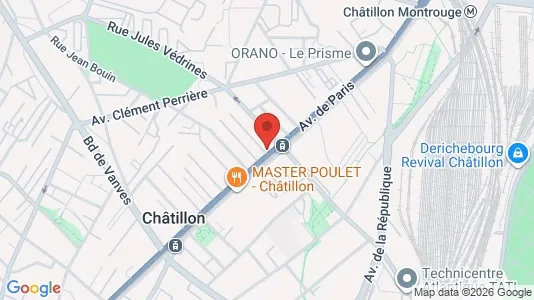 Rooms for rent i Châtillon - kort over placeringen