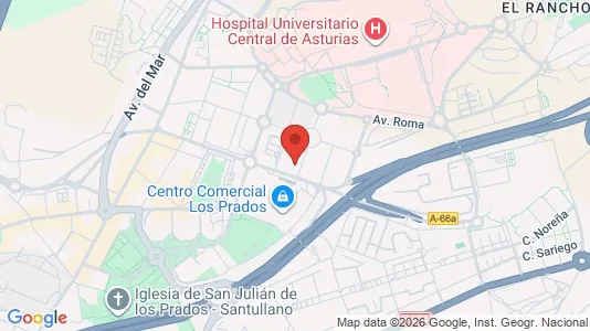 Apartments for rent i Oviedo - kort over placeringen