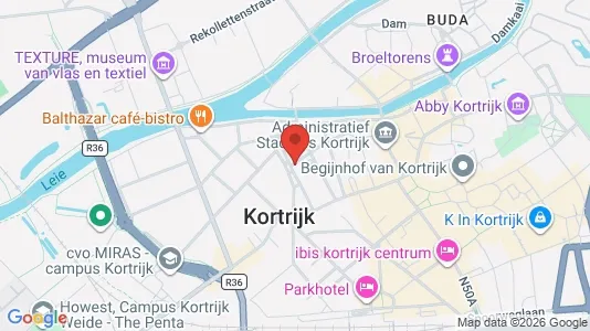Apartments for rent i Kortrijk - kort over placeringen