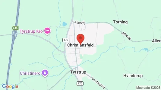 Apartments for rent i Christiansfeld - kort over placeringen