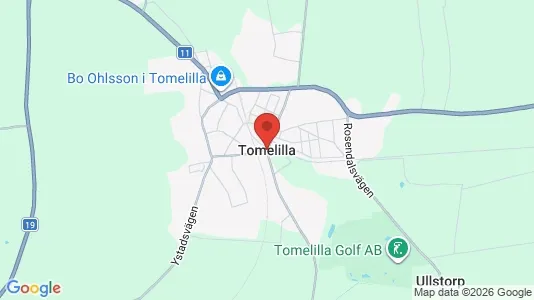 Houses for rent i Tomelilla - kort over placeringen