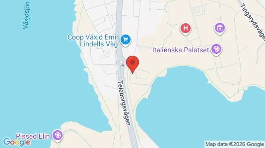 Apartments for rent i Växjö - kort over placeringen