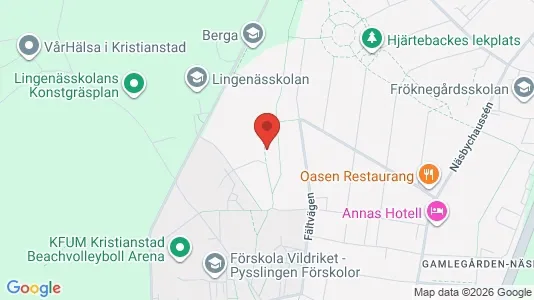 Rooms for rent i Kristianstad - kort over placeringen
