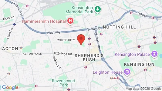 Houses for rent i London W12 - kort over placeringen
