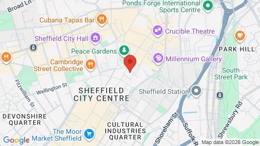 Apartments for rent i Sheffield - South Yorkshire - kort over placeringen