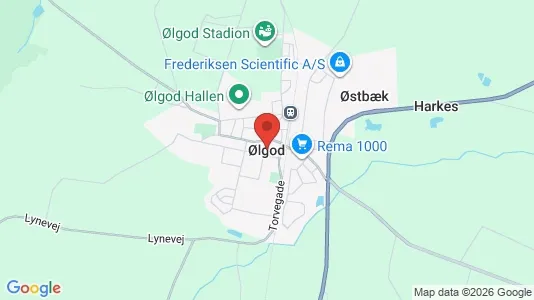 Apartments for rent i Ølgod - kort over placeringen
